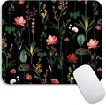 Armanza Square Mouse Pad Blooming Botanical Flowers,Personalized Premium-Textured Custom Mouse Mat Design,Washable Mousepad Cloth,Non-Slip Rubber Base Computer Mouse Pads for Wireless Mouse