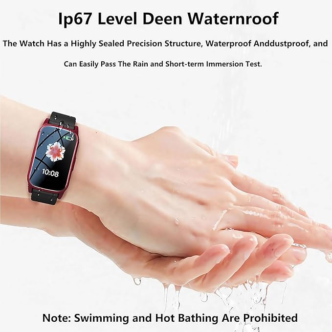 Elderly Fall Watch, Smart Watch for Men Women Wtih Sos Call and Health Monitoring, Ip67 Waterproof, Emergency Call Bracelet, for Seniors & Adults, Christmas and Birthday Gifts, 4G Safety(Red)