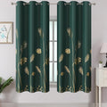 Green Blackout Curtains 63 Inches Long by ESTELARTEXTILER