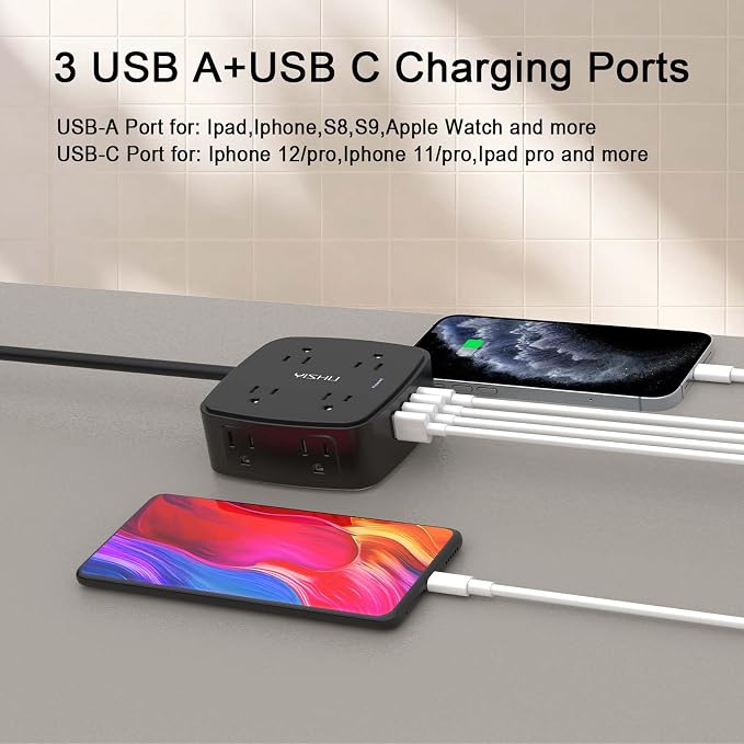 20 Ft Surge Protector Power Strip - Image 3