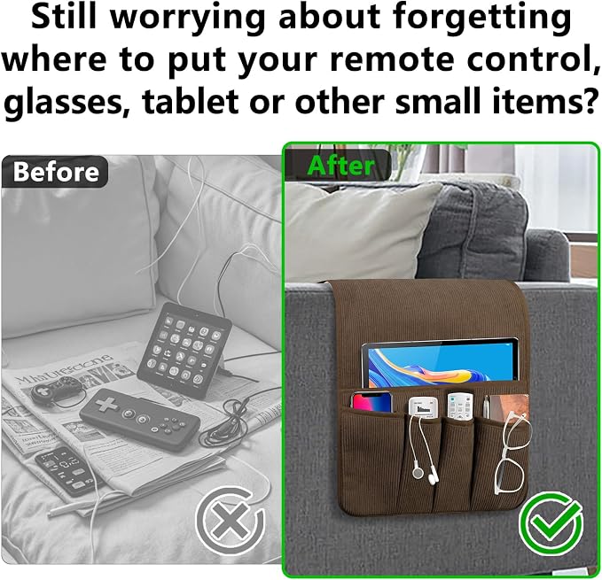 Remote Control Holder, Anti Slip Armchair Caddy Couch Caddy - Image 3