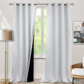 BGment Greyish White 100% Blackout Curtains by BGment