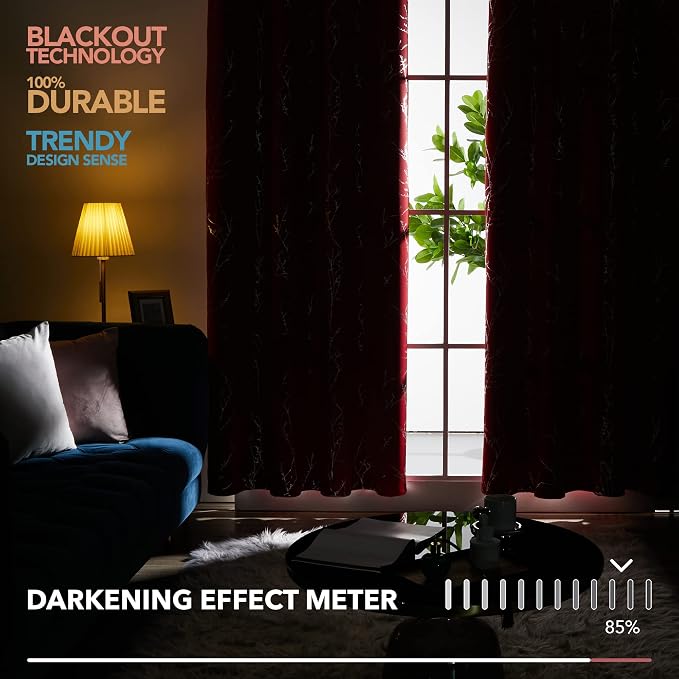 Deconovo Living Room Curtains 108 Inch Long, Thermal Insulated, Room Darkening - Image 5