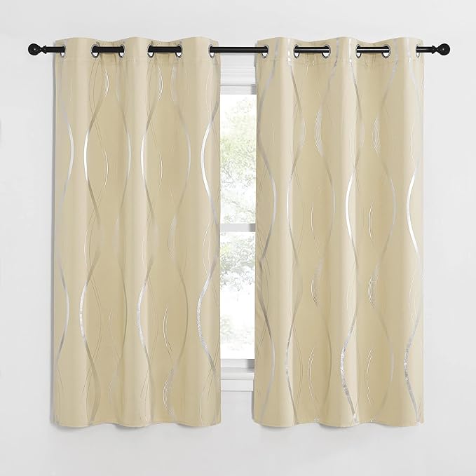 NICETOWN Bedroom Short Blackout Curtain Panels, Window Treatment Thermal by NICETOWN