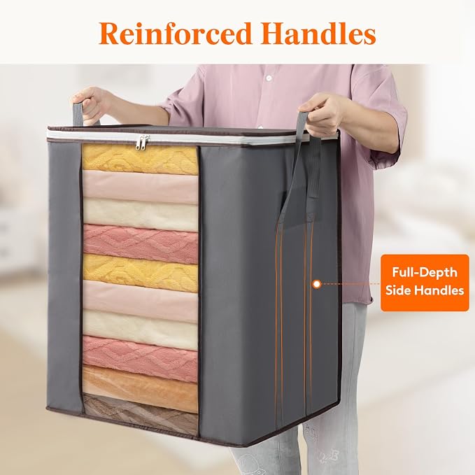Lifewit 120L Extra Large Blanket Storage Bags, Foldable Comforter Storage - Image 3