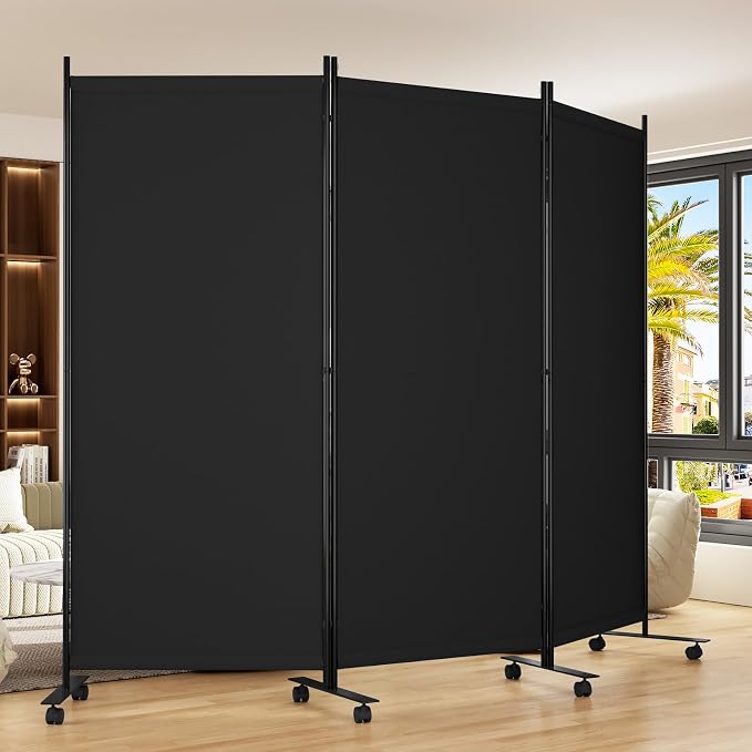 Room Divider 102'' Wide Folding Room Divider Panel by HOMSCREENER