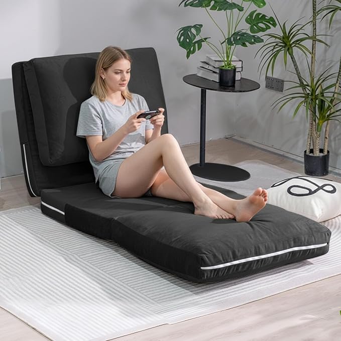 Cvortll 4-in-1 Folding Sofa Bed, Memory Foam Bean Bag Chair, Large Convertible - Image 4