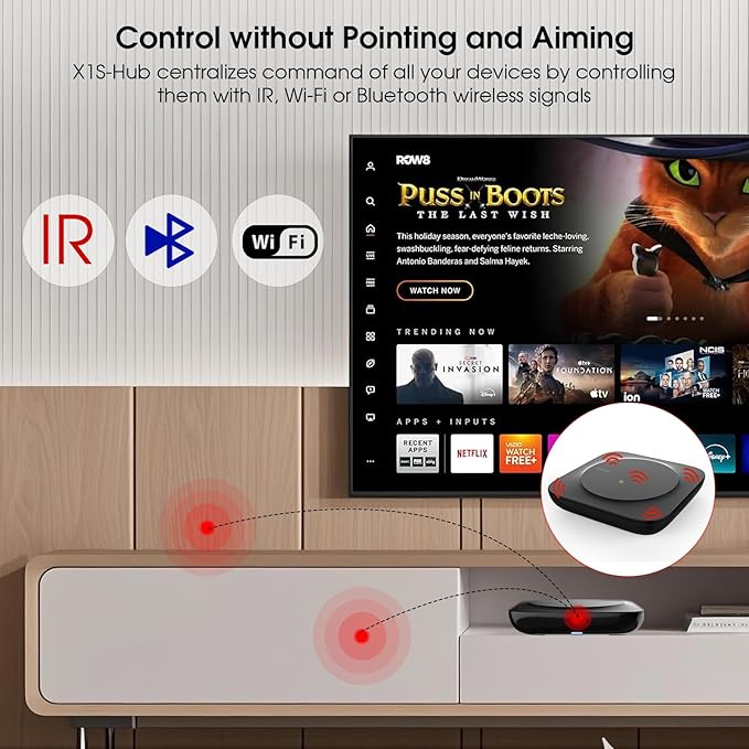SofaBaton X1S Universal Remote Control with Hub, Improved Scroll, Smart Remote All in One with Customize One Touch Activities, Compatible with IR/Bluetooth/WiFi Devices