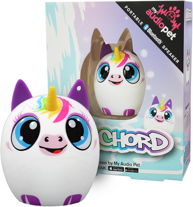 My Audio Pet Mini Bluetooth Animal Wireless Speaker for Kids of All Ages - True Wireless Stereo – Pair with Another TWS Pet for Powerful Rich Room-Filling Sound (UniCHORD)