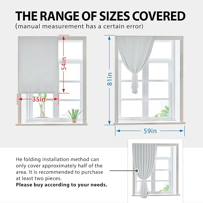 JILRON Magic Tape Stick on Portable Curtains - Image 3