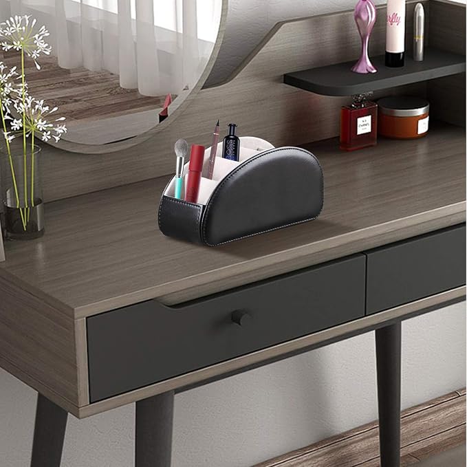 All-in-One Leather TV Remote Control Holder Black - Image 6