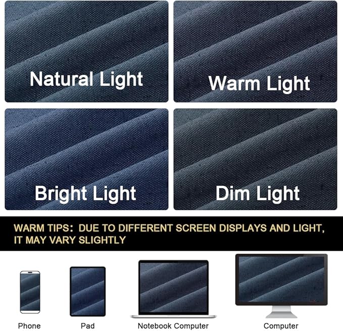 PrinceDeco 100% Blackout Curtains 54" Long for Dining Room Soundproof Window Treatment Drapes for Nursery Thermal Insulated with White Liner Short Textured Grommets Curtains 2 Panels Set,Navy
