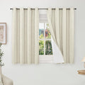 Linen Blackout Curtains 54 Inches Long 2 Panels Each 52 Wide Natural | Thermal by Lajode