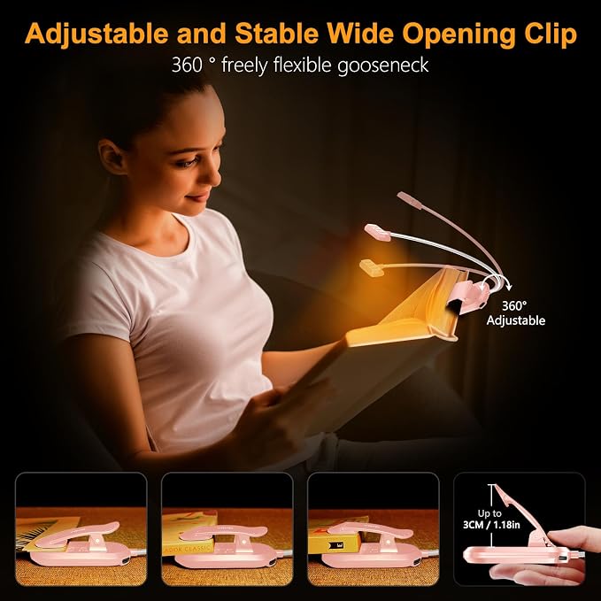Gritin Rechargeable Book Light for Reading in Bed - Image 5