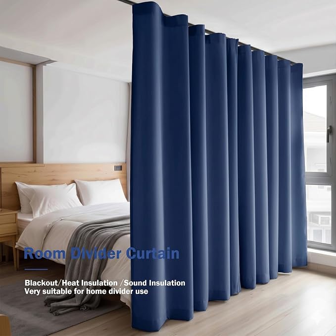 Room Divider Blackout Curtain Track Curtains Wall Dividers Panels Screen - Image 5