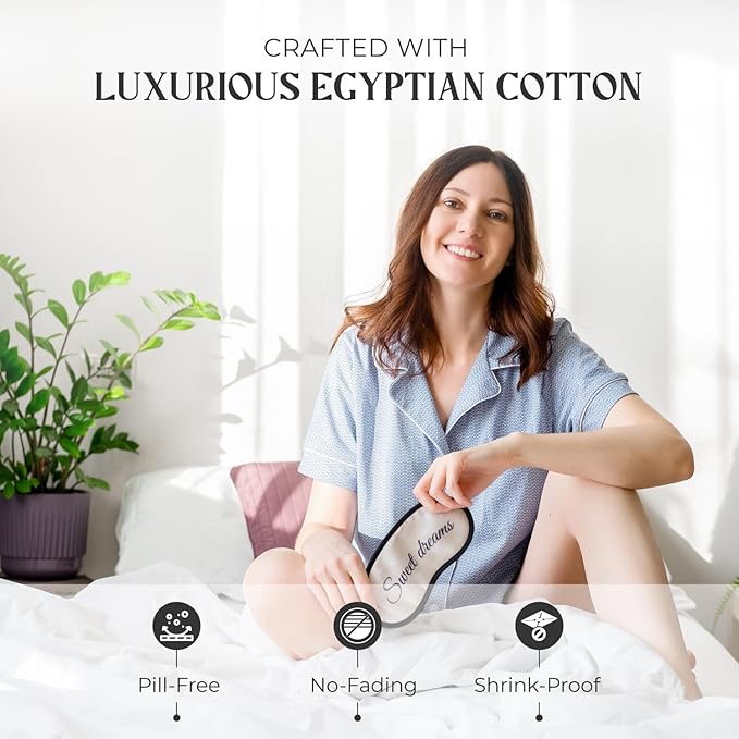 Mayfair Linen 100% Egyptian Cotton King Sheets Set - 2000 Series Luxury Sheets King Size Bed Set, Silky Soft & Cooling, Sateen Weave 17" Extra Deep Pocket Hotel Collection Sheet (4 Pc, Ivory)