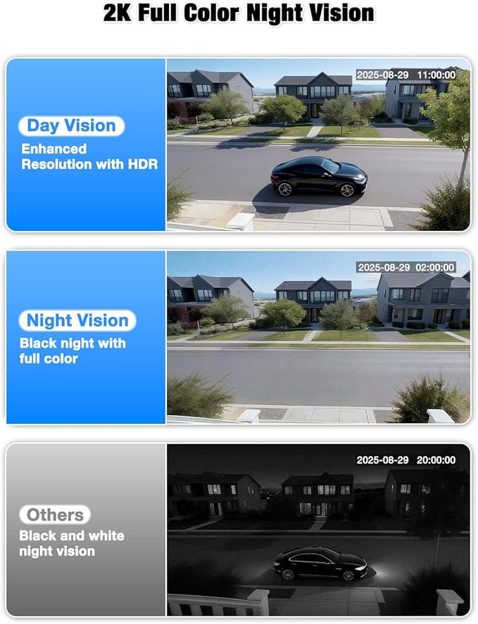 Atfoyer 2K Window Camera for Home Security with Full Color Night Vision, 2.4GHz WiFi Indoor Security Cameras, Human & Motion Detection, 24/7 Monitoring, 2 Way Talk, Easy Install