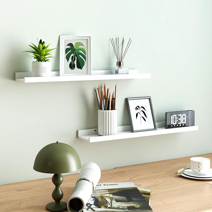 White Floating Shelves for Wall Decor, 32 in Shelf - Image 5