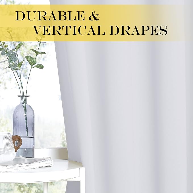 NICETOWN Room Divider Curtain 110 inches Long, Grommet Room Darkening Curtain - Image 5