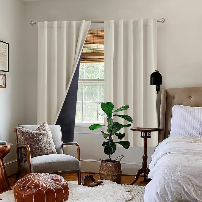 BGment 100% Room Darkening Thermal Insulated Blackout Curtains 63 Inches Long - Image 9