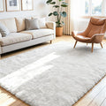 4x6 Fluffy Area Rug for Living Room: Soft Non-Slip White Bedroom Carpet | Ultra by Oriannal