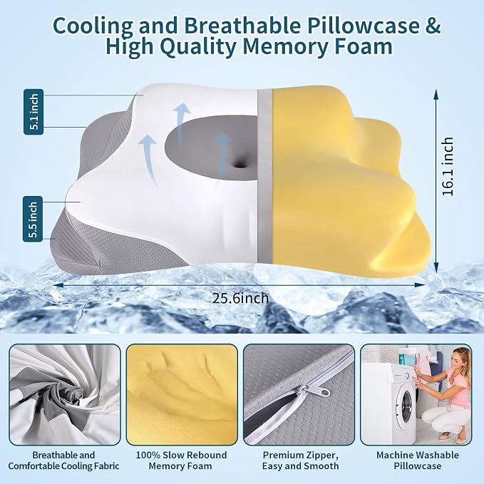 Cervical Neck Pillow for Pain Relief - Image 3
