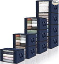 10 Pack Storage Bags for Clothes Blanket Storage Bins by Fabtotes