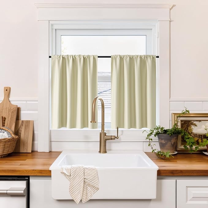 RYB HOME 100% Blackout Short Curtains by RYBHOME