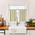 RYB HOME 100% Blackout Bathroom Curtains Over Sink 24 inches Long | Heat UV by RYBHOME