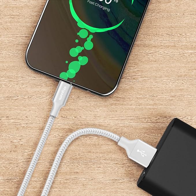 etguuds USB A to USB C Cable 6.6ft, 2-Pack, 3A Fast Charging Type C Charger Cord for iPhone 17 16 15 Pro Max 16e 17 Air, Samsung Galaxy S25 S24 S23 S22 S21 S20 A17 A16 A56 A55 Flip Fold, White