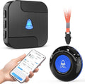 CallToU Wi-Fi Wireless Caregiver Pager Call Button for Elderly at Home, APP Emergency Alert Fall Help System for Seniors, Patients/Disabled Monitoring at Home