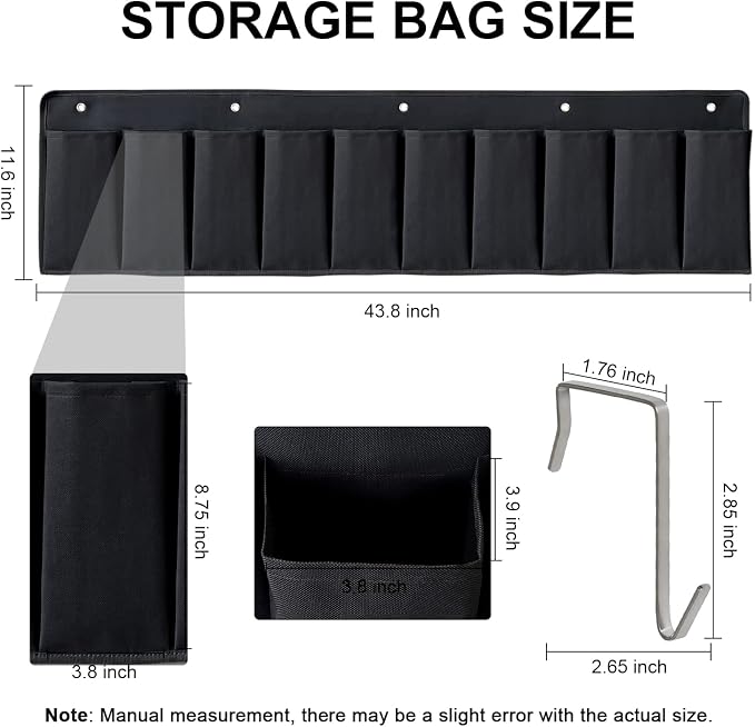 RVZONE RV Shoe Pockets 10 Pockets Heavy Hanging Bedside Storage Organizer - Image 2