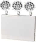 New York City Approved Emergency Light, Emergency Lights with Battery Backup, White Steel Housing, AC 120/277V, Three Heads