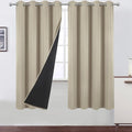 100% Blackout Curtains 52 x 72 Inch/Beige Curtains 2 Panels by Lemomo