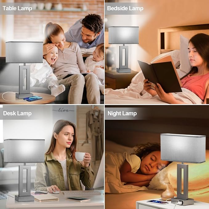 Seealle Bedroom Table Lamps Set of 2 - Image 5
