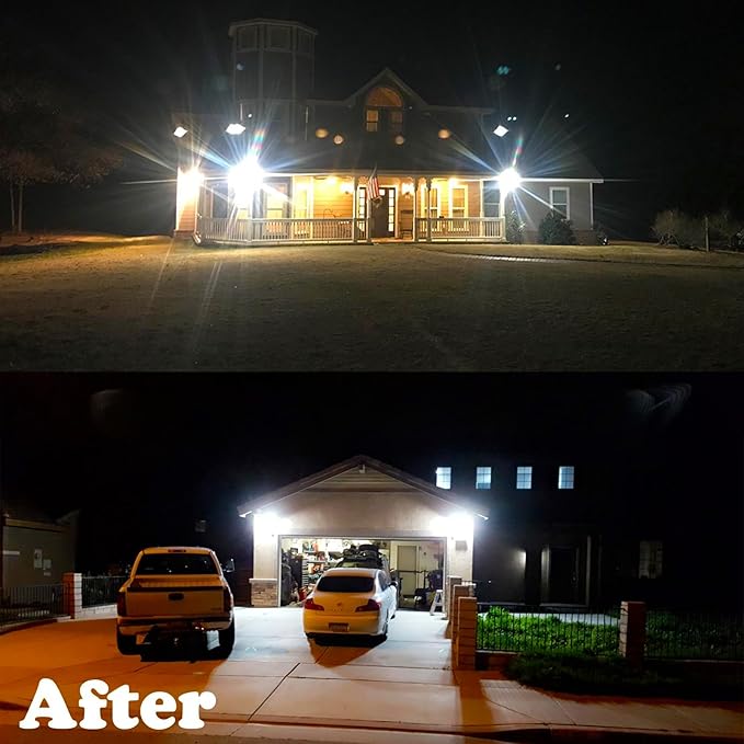 SANSI 36W 3600LM LED Motion Sensor Outdoor Light, 50,000 Hrs Lifespan Security Light, 350W Equiv 5000K Dusk to Dawn IP65 Flood Light, Super Bright for Backyard, Bright Series Black Motion Sensor Light