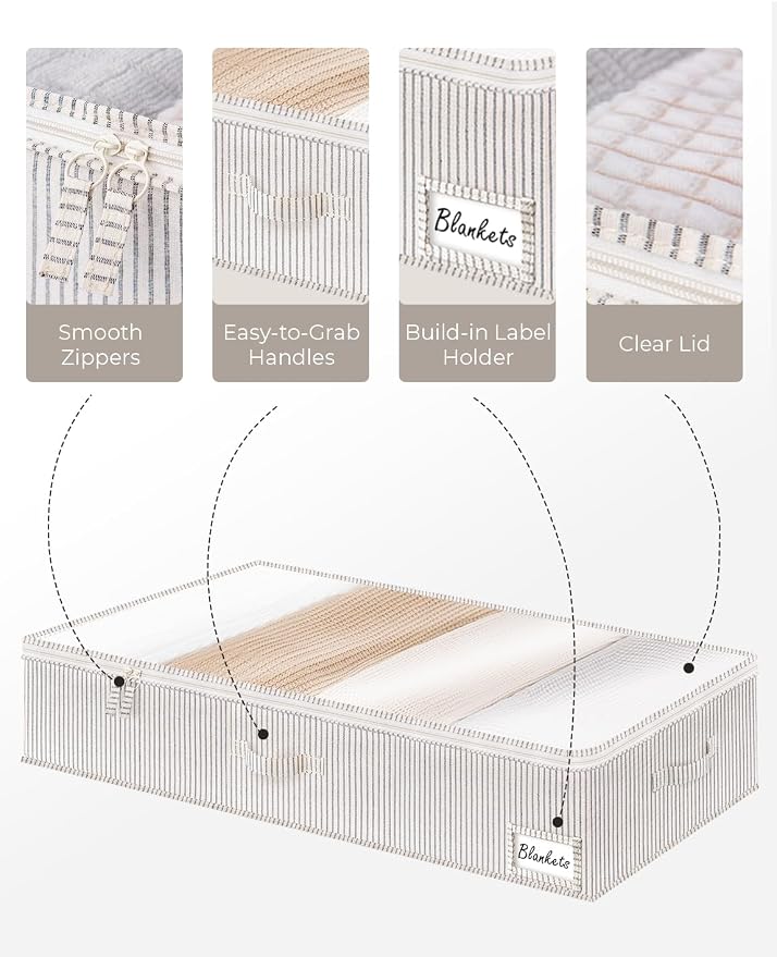 StorageWorks 7 Inch Low Profile Under Bed Storage Containers - Image 3