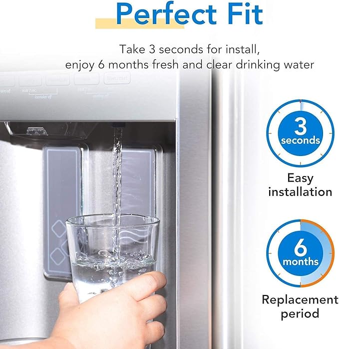 ICEPURE UKF8001 Replacement for Whirlpool EDR4RXD1, 4396395, Maytag UKF8001AXX-200, EveryDrop Refrigerator Water Filter 4, RFC0900A, FMM-2, WF295, UKF8001P, 469006, PUR, Puriclean II, RWF0900A, 1PACK