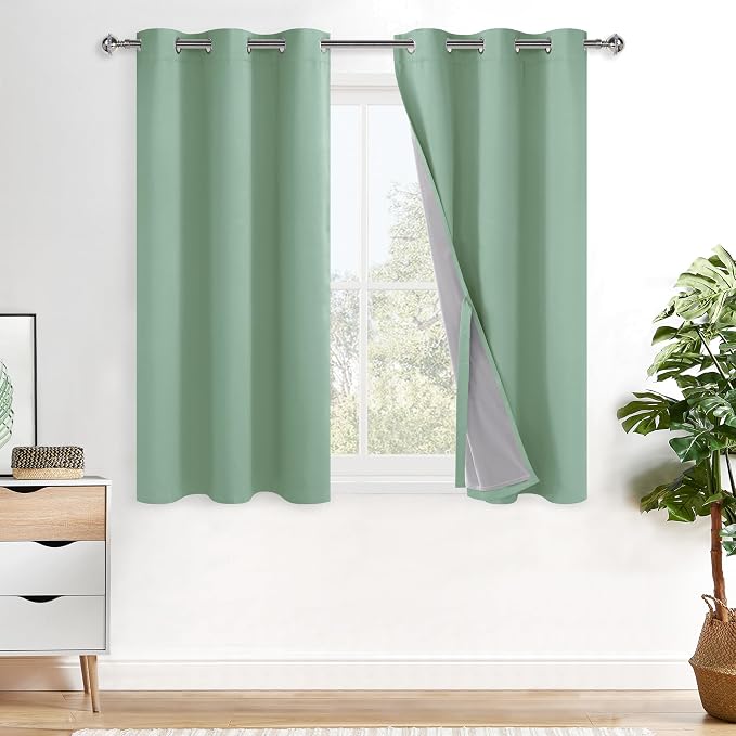 XWZO 100% Blackout Curtains 2 Panels by XWZO
