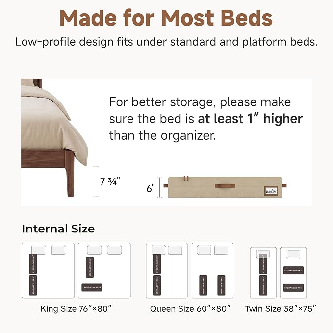 StorageWorks 6 Inch Low Profile Under Bed Storage Containers - Image 6