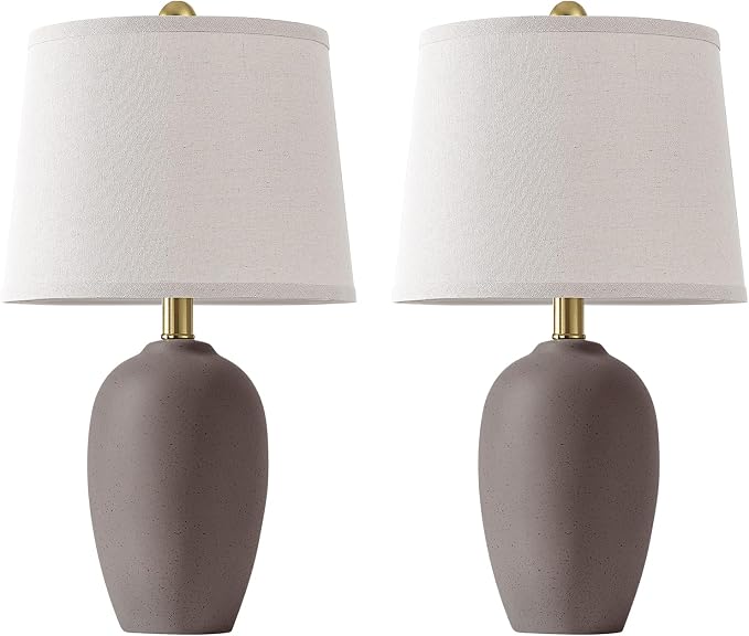 AIEAMPDO 21'' Set of 2 Farmhouse Ceramic Small Table Lamps - Image 9