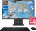 Lenovo IdeaCentre Business All-in-One, 27" FHD Touchscreen 100Hz, AMD Ryzen 5 7535HS, 32GB DDR5 RAM, 1TB SSD, Webcam, Wireless KB & Mouse, Windows 11 Home, Bundle with Adata 64GB USB Flash Drive