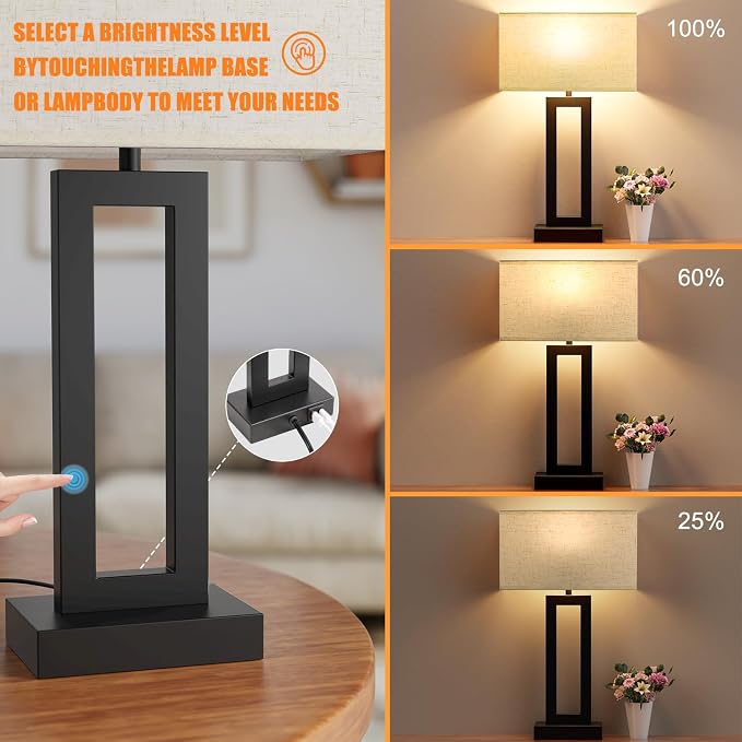 Seealle 22" Tall Living Room Lamps - Image 3