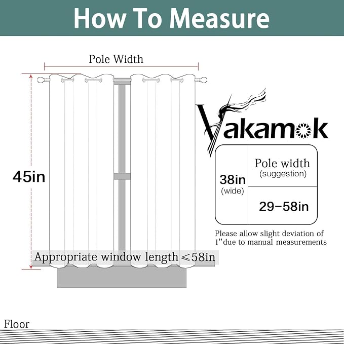 Yakamok Blackout Curtains 38x45 inch Sage Green Thermal Drapes-Bedroom | 2 - Image 7