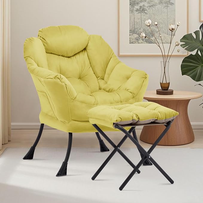 Lazy Chair with Ottoman, Comfy Reading Chair, Lounge Chair - Image 2