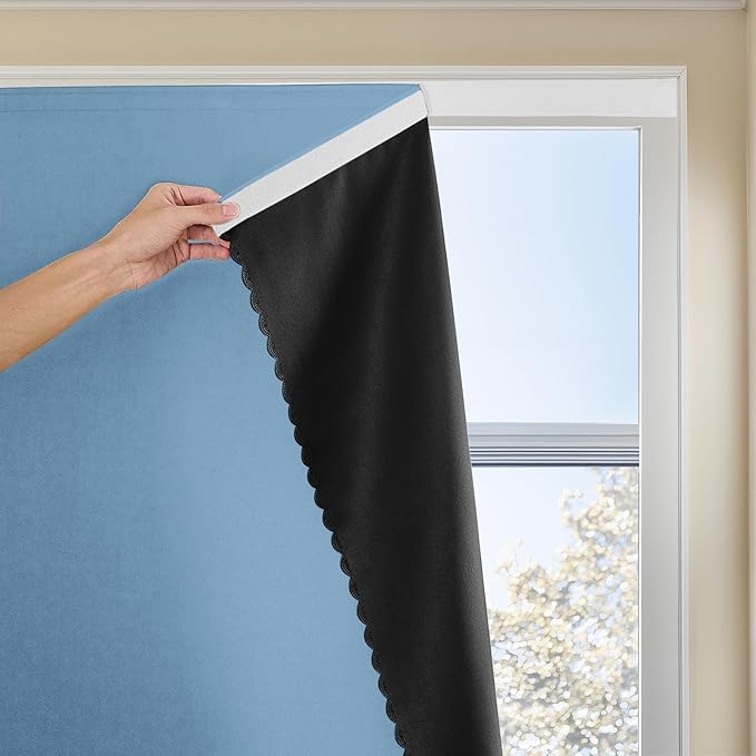 JILRON Magic Tape Stick on Portable Curtains by JILRON
