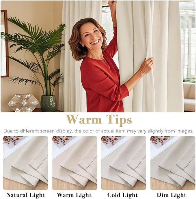 H.VERSAILTEX Back Tab Curtains 90 Inch Long - Image 3