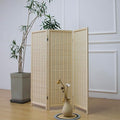 3 Panel Short Room Divider Screen, Small Bamboo Panel Divider by Furnnylane