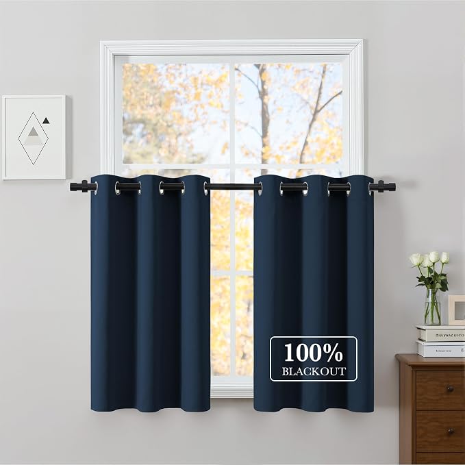 NICETOWN 100% Short Blackout Curtains 36 Inch Length by NICETOWN