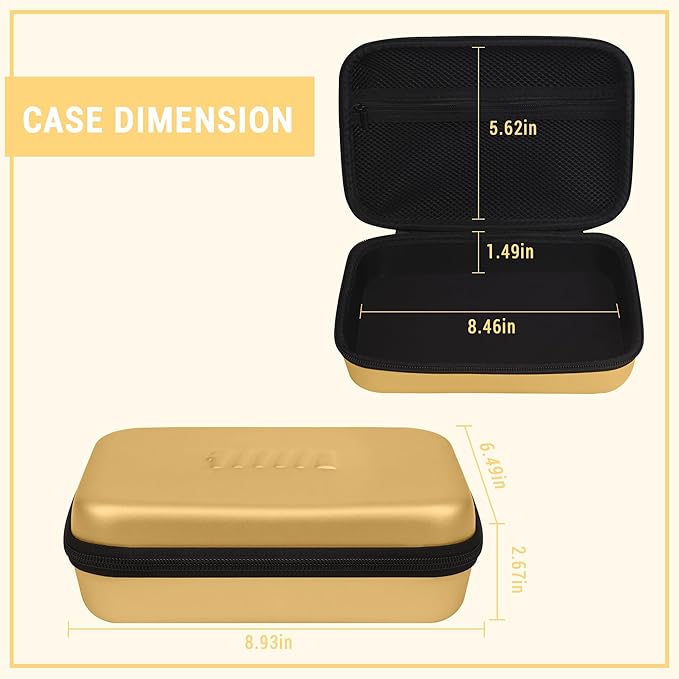 stukcaze Battery Organizer Storage Case with Tester for AA AAA Button Battery Holder Carrying 3 Batteries Variety Pack 88 Batteries Zipper Mesh Bag (Batteries Not Included) (gold)